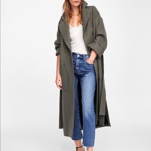BRAND NEW! Zara Long Belted Coat